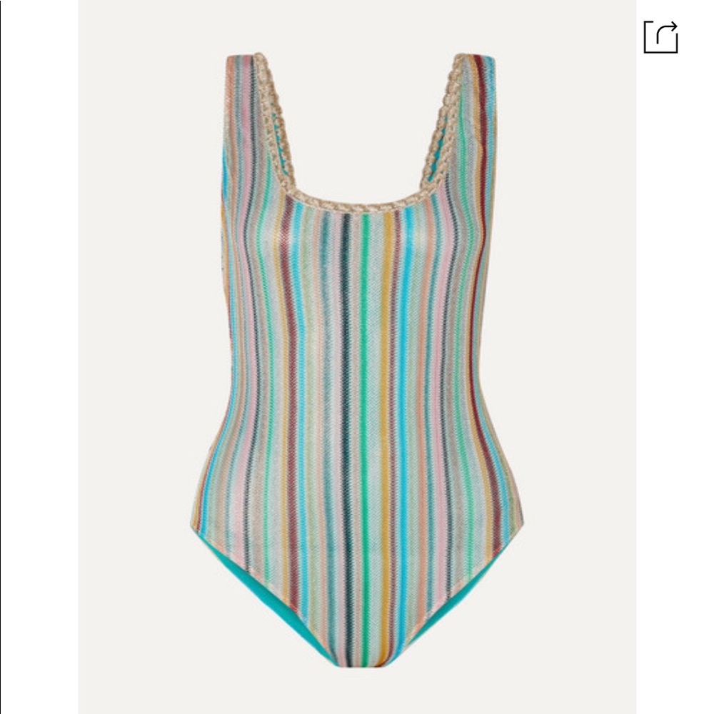 MISSONI Mare Riga Metallic Crochet-knit Swimsuit
